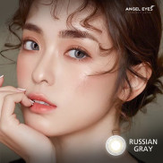 [SIÊU TỰ NHIÊN] Kính áp tròng Angel Eyes RUSSIAN - Lens xám tây chất liệu Silicone - Đường kính 14.0 - Độ cận 0-6